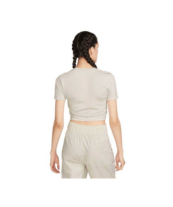 Nike Essential Crop T-Shirt Damen Braun Weiss F104 - braun