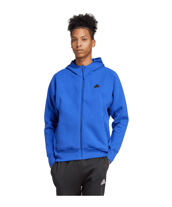 adidas Z.N.E. Premium Full-Zip Hooded Track Jacket Blue - blau