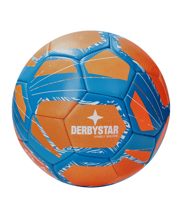 Derbystar Street Soccer v24 Trainingsball Orange Blau Weiss F761 - orange