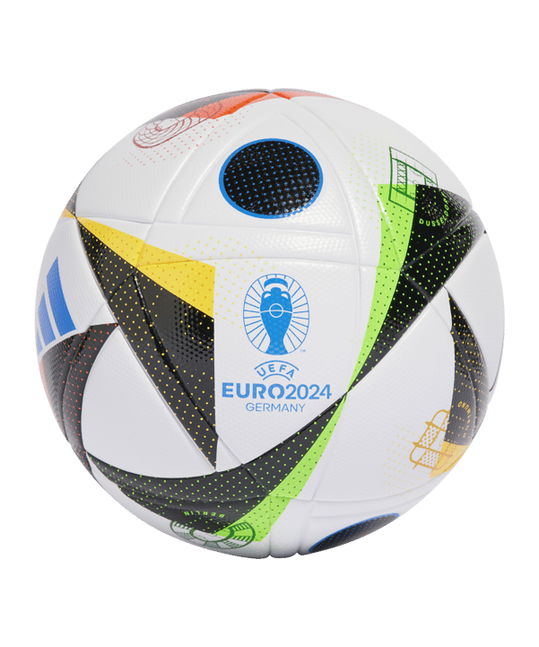 adidas Fussballliebe League Trainingsball EM 2024 Weiss Schwarz Blau - weiss
