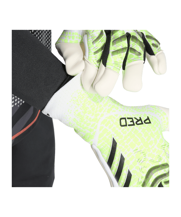 adidas Predator Pro Hybrid Torwarthandschuhe Radiant Blaze Grün