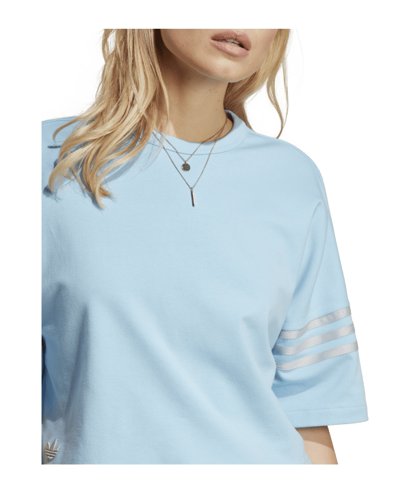 adidas T-Shirt Damen Blau - blau