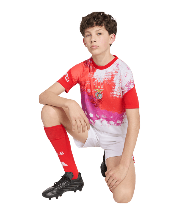 adidas Benfica Lissabon Pre Match Trikot 2026/2027 Kids Rot - rot