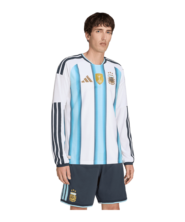 adidas Argentinien Authentic Trikot Langarm Home WM 2026 Weiß - weiss