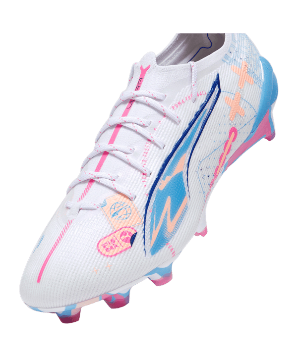 PUMA ULTRA 5 Ultimate FG Volume Up Weiss Blau F01 - weiss