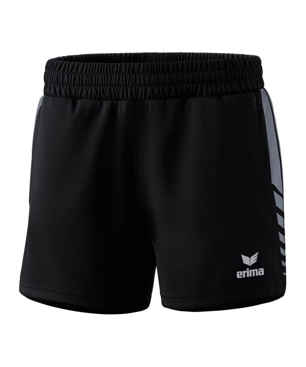 Erima Six Wings Worker Short Damen Schwarz Grau - schwarz