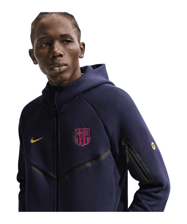 Nike FC Barcelona Tech Fleece Windrunner Kapuzenjacke Blau F499 - blau