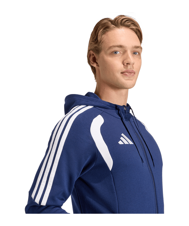 adidas Tiro 26 League Kapuzenjacke Dunkelblau - weiss