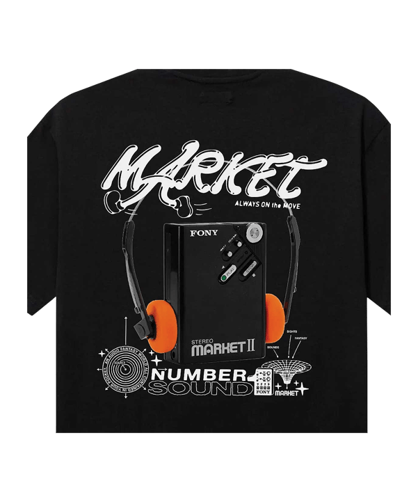 Market Audioman T-Shirt Schwarz - schwarz