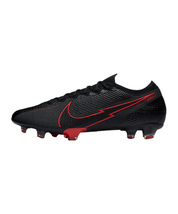 Nike Mercurial Vapor XIII Black X Chile Red Elite FG Schwarz F060 - schwarz