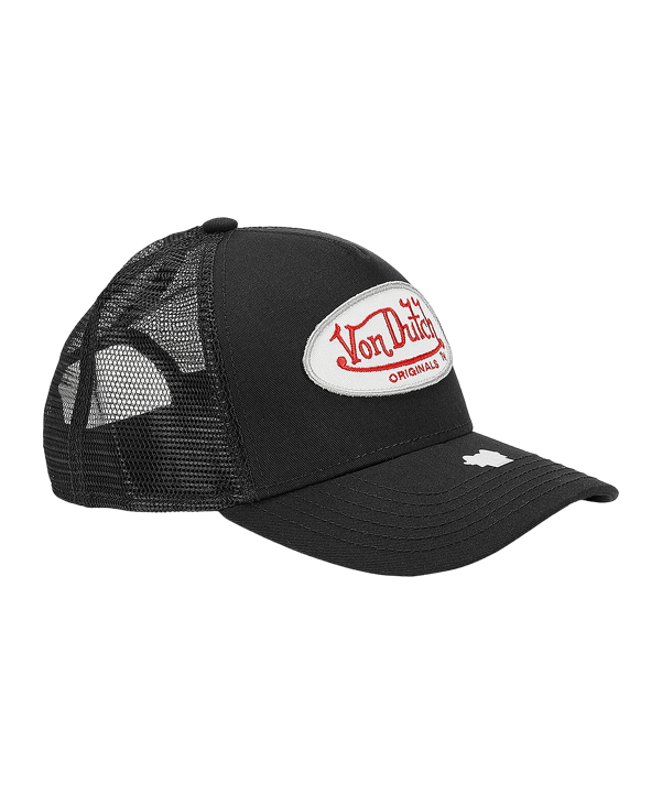 Von Dutch Boston Trucker Cap Schwarz Rot - schwarz