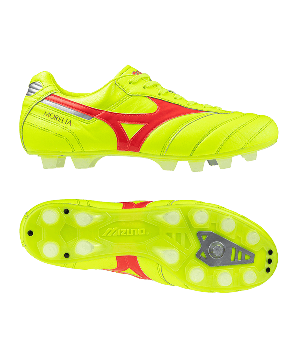 Mizuno Morelia II Made in Japan FG Dyna Gelb Rot Silber F45 - gelb