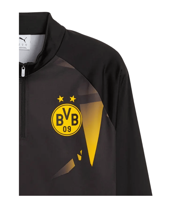 PUMA Borussia Dortmund Warm Up 14 Zip Top Noir C07 - noir