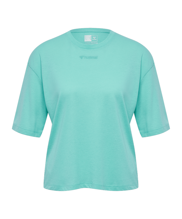 Hummel Mt Vanja Boxy Short T-Shirt Damen Blau F7469 - blau