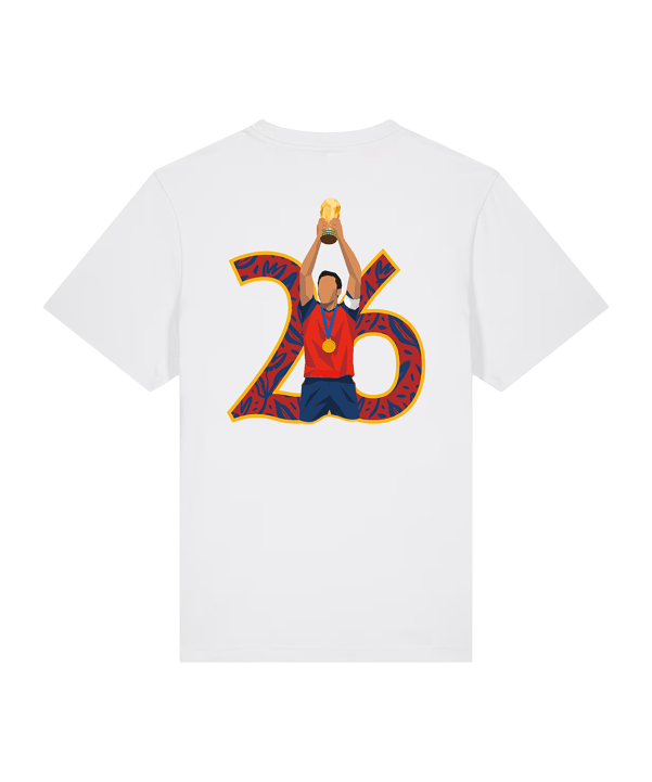 11teamsports Spanje „el Capitan" T-shirt WK 2026 Wit - wit