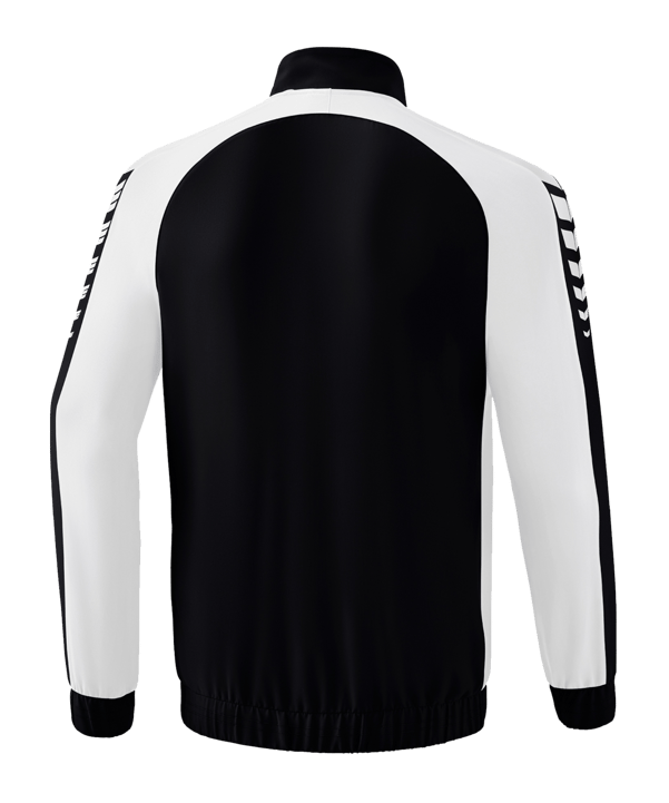 Erima Six Wings Präsentationsjacke Schwarz Weiss - schwarz