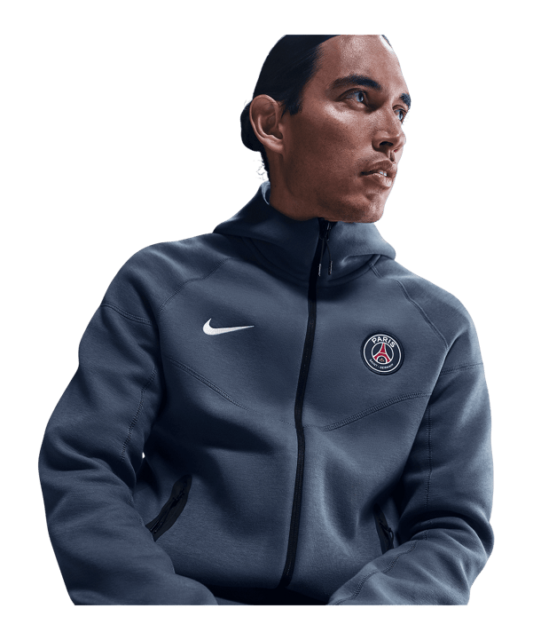 Nike Paris Saint-Germain Tech Fleece Kapuzenjacke Blau F491 - blau