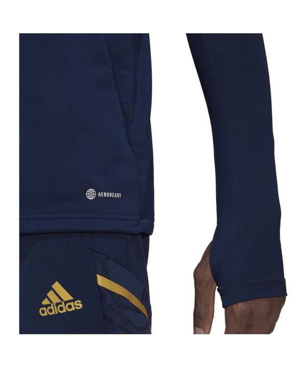 adidas Ajax Amsterdam HalfZip Sweatshirt Blau - blau