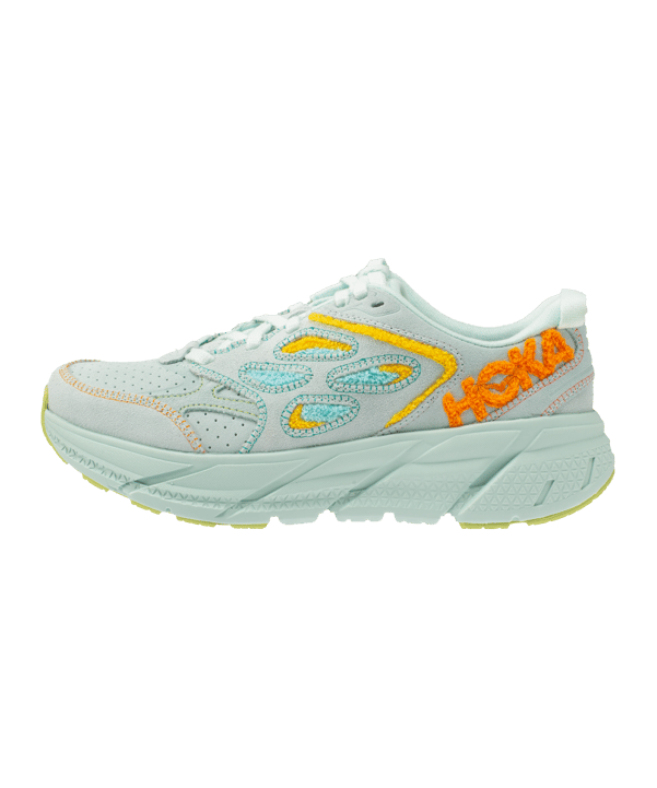 HOKA Clifton L Embroidery  Blau Gelb - blau