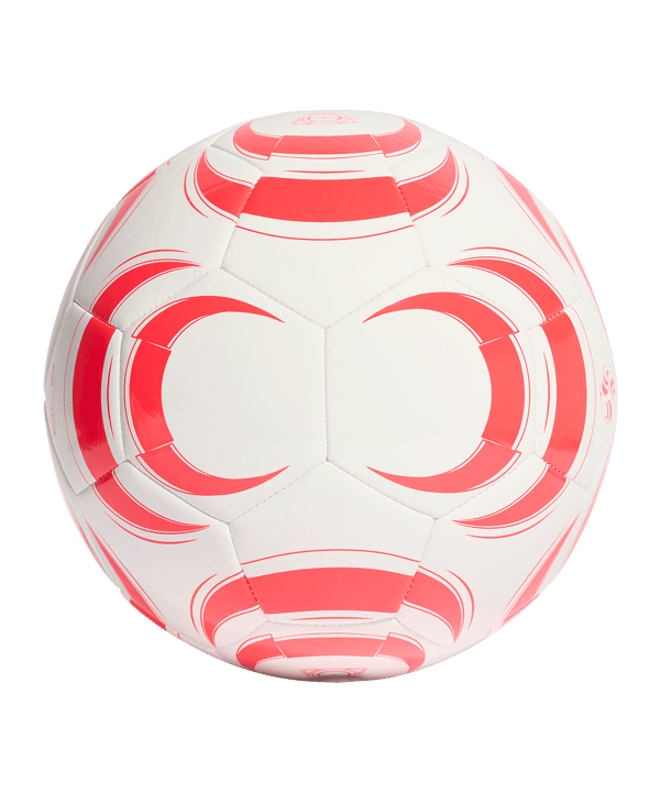 adidas Tiro Club Trainingsball Weiß Rot - weiss