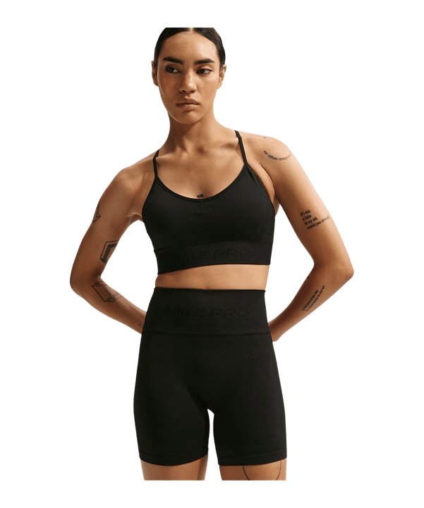 Nike Seamless High Rise 5" Short Damen Schwarz F010 - schwarz