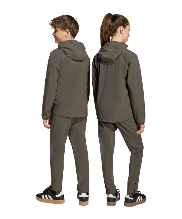 adidas Real Madrid Vis Tech Travel Jogginghose Kids Grau - grau