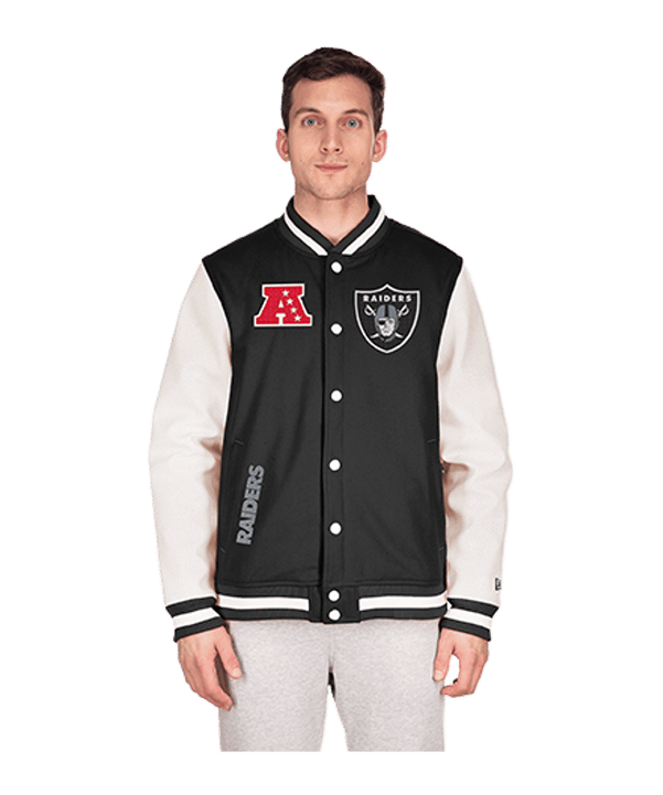 New Era Las Vegas Raiders Varsity Jacke Schwarz - schwarz