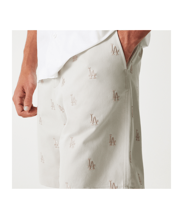 New Era MLB Los Angeles Dodgers MLB Monogram Short Beige - beige