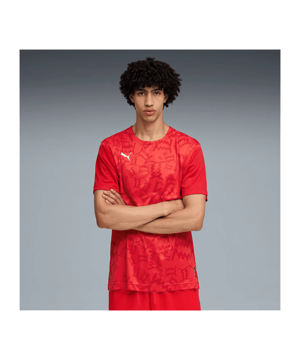 PUMA Teamjaws Graphic Ss Shooting Maglia Rosso C03 - rosso