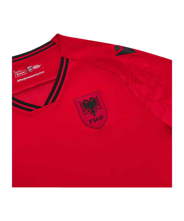 Macron Albanien Trikot Home 2025 Rot - rot