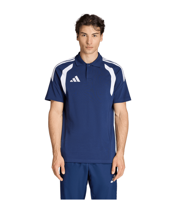 adidas Tiro 26 League Polo Dunkelblau - weiss