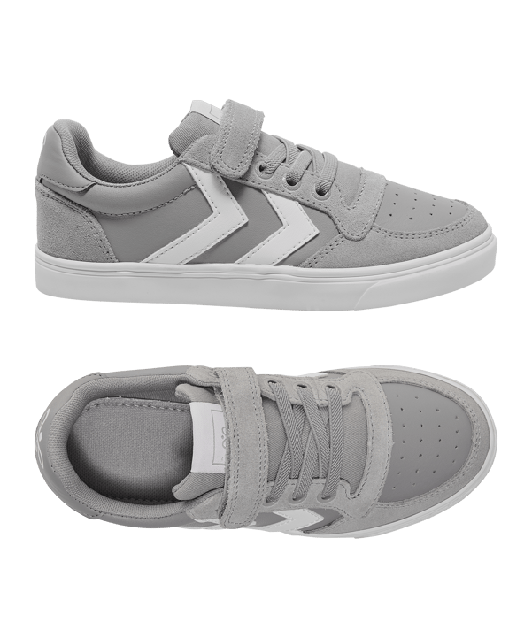 Hummel Slimmer Stadil Leather Low Kids Braun F1100 - braun