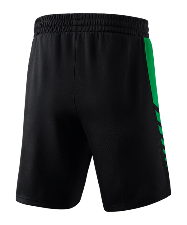 Erima Six Wings Worker Short Kids Schwarz Smaragd - schwarz