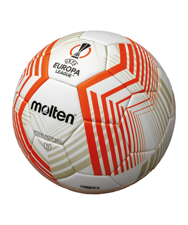 Molten UEFA Europa League Spielball 2022/2023 Weiss Orange Silber - weiss