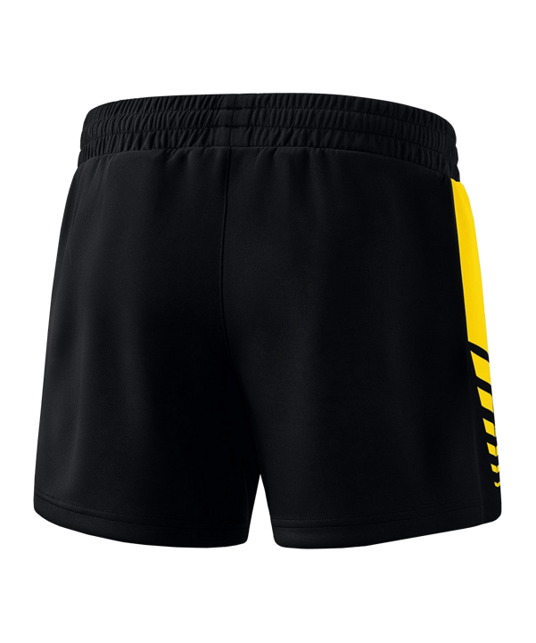 Erima Six Wings Worker Short Damen Schwarz Gelb - schwarz