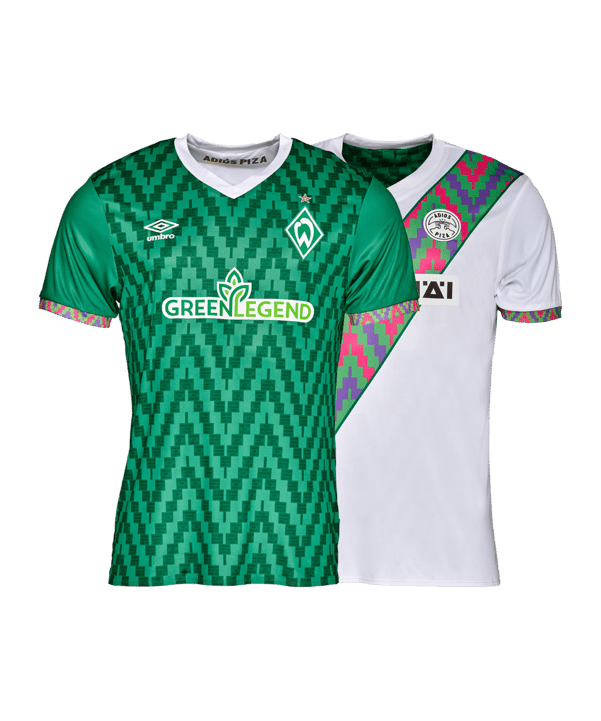 Umbro SV Werder Bremen Sondertrikot Adios Piza Kids Grün Weiss - gruen