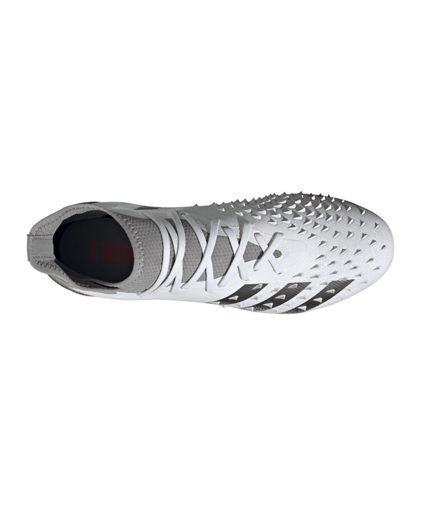 adidas Predator FREAK.2 FG White Spark Weiss Grau Rot - weiss