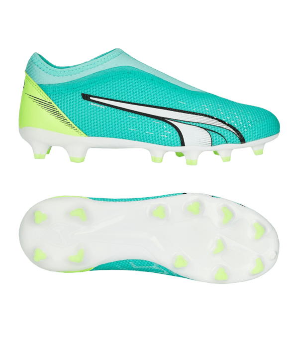 PUMA ULTRA Match LL FG/AG Pursuit Jr Kids Türkis Gelb Grün F03 - tuerkis