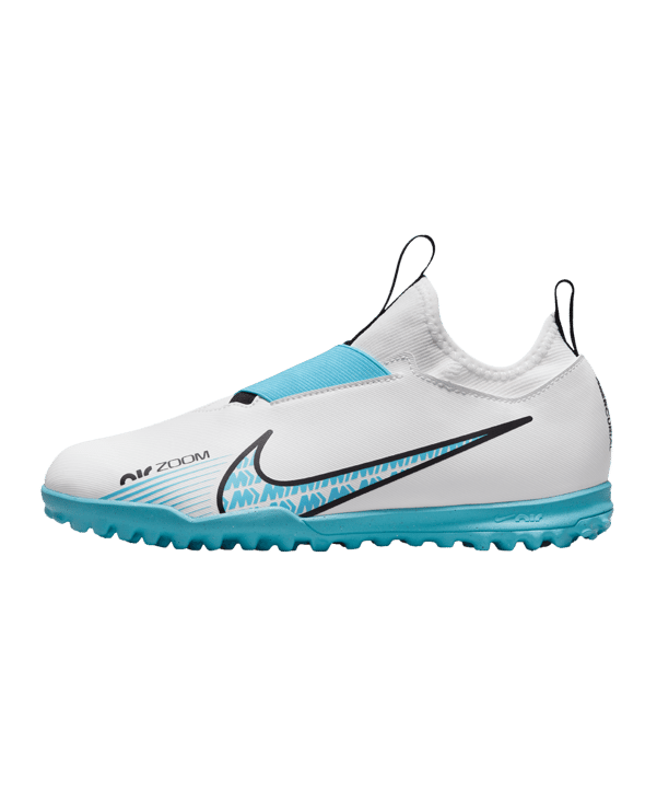 Nike Jr Air Zoom Mercurial Vapor XV Academy TF Blast Kids Weiss Blau Pink F146 - weiss