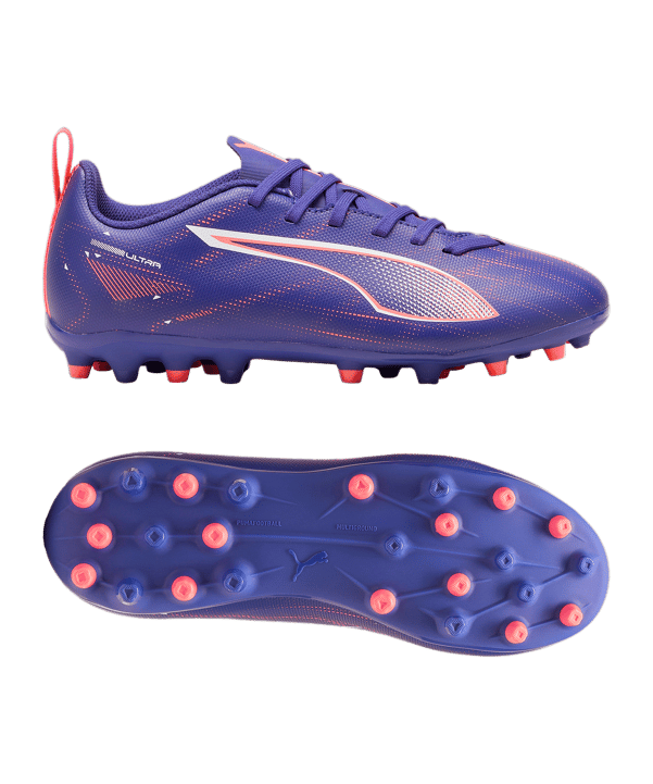 PUMA ULTRA 5 Play MG Formula Jr Kids Lila Weiss F01 - rosa