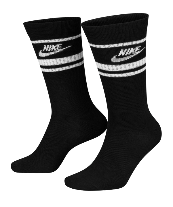 Nike Essential Crew Stripe Socken 3er Pack F010 - schwarz
