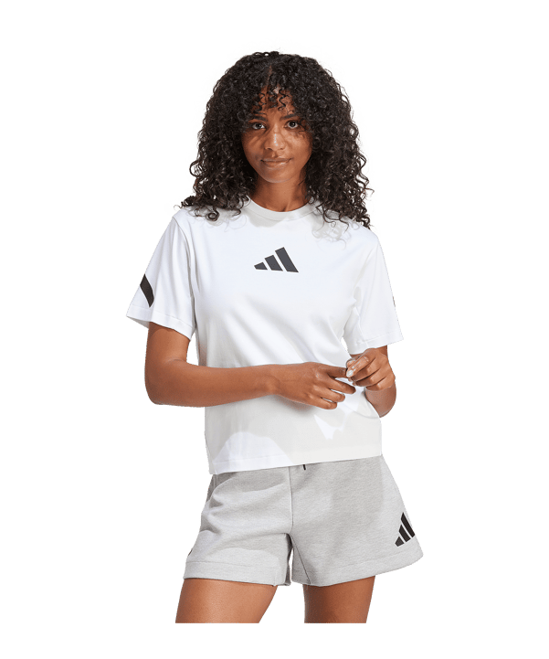 adidas T-Shirt Damen Weiß - weiss