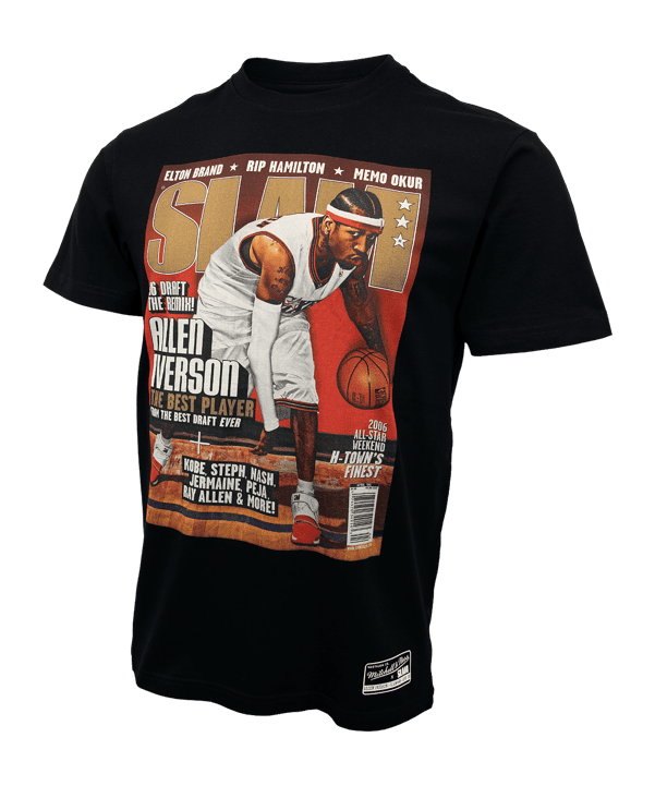 Mitchell and Ness NBA Philadelphia 76ers Iverson Slam T-Shirt Schwarz - schwarz