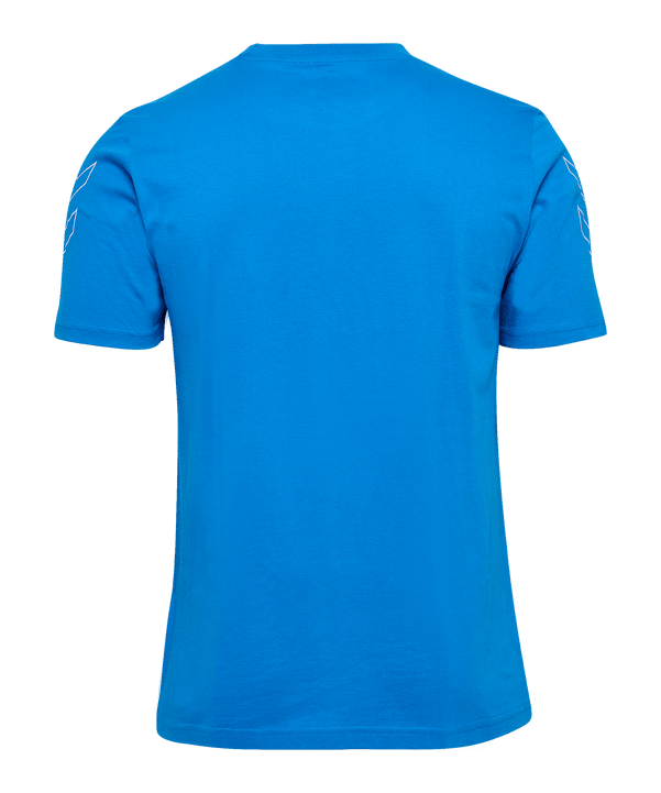 Hummel Elemental Chevron Cotton T-Shirt Blau F7335 - blau