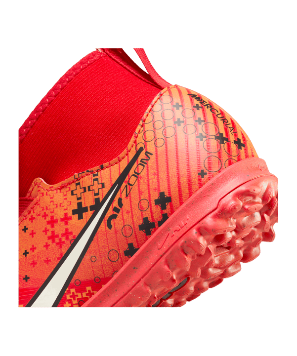 Nike Air Zoom Mercurial Superfly IX Academy TF Dream Speed 7 Kids Rot Weiss Orange F600 - rot