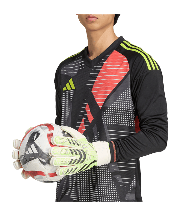 adidas Predator Match Fingersave Torwarthandschuhe Radiant Blaze Grün - gruen
