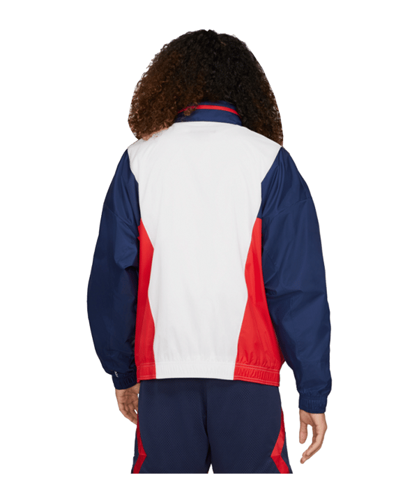 Jordan X PSG Nylon Kapuzenjacke Weiss Blau F100 - weiss