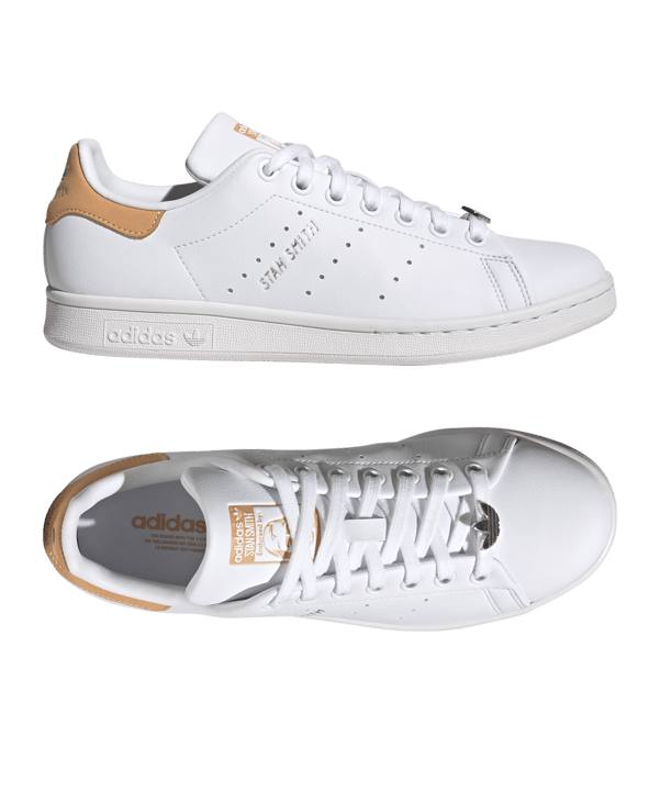 adidas Originals Stan Smith Damen Weiss Orange - weiss