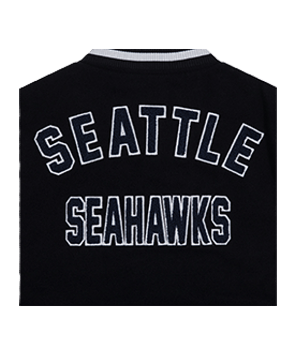 New Era Seattle Seahawks Varsityt Jacke Blau - blau