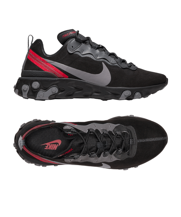 Nike React Element 55 Sneaker Schwarz F001 - schwarz